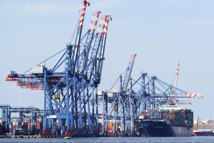 Image used for illustrative purpose. A container ship is seen beside cranes at the Suez canal near Ismailia port city, northeast of Cairo, Egypt March 5, 2021. Mohamed Abd El Ghany. REUTERS