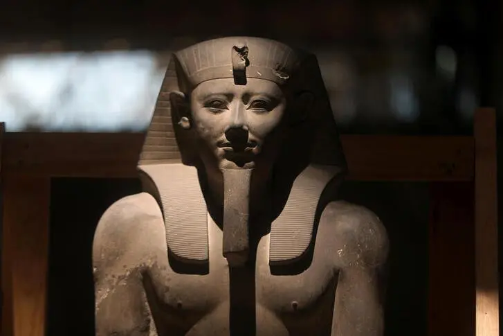 A statue is pictured at the new Grand Egyptian Museum, following the outbreak of the coronavirus disease (COVID-19), in Cairo, Egypt, August 25, 2020. , Reuters/Mohamed Abd El Ghany
