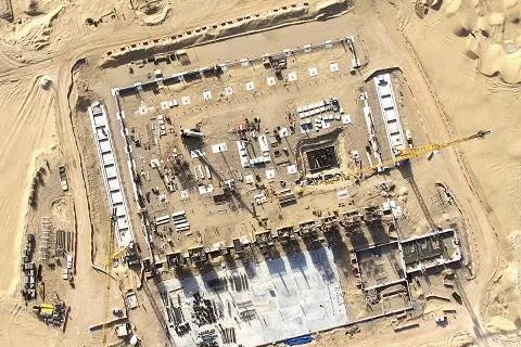 Etihad Rail\\'s under construction O&M facility at Al Faya, Abu Dhabi. , Etihad Rail/handout by Zawya Projects