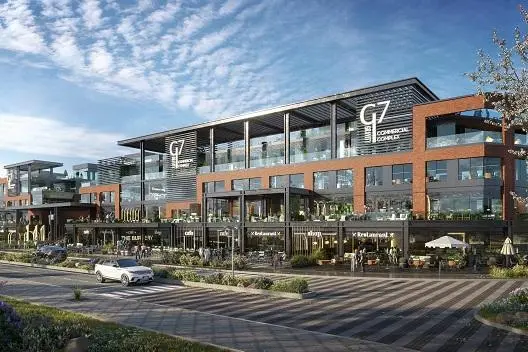Rendering of Mercon\\'s G7 commercial project in New Cairo , Mercon Developments/handout via Zawya Projects