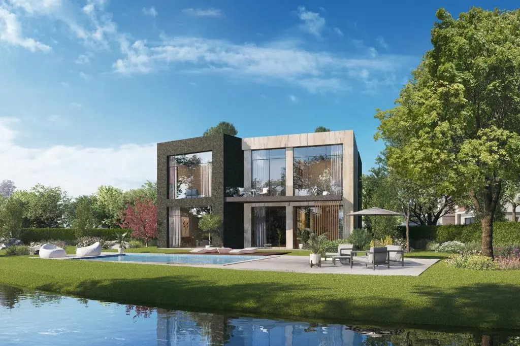 Rendering of Como Lakes villas within Misr Italia\\'s Vinci project in Egypt\\'s New Capital , Misr Italia Properties/handout via Zawya Projects