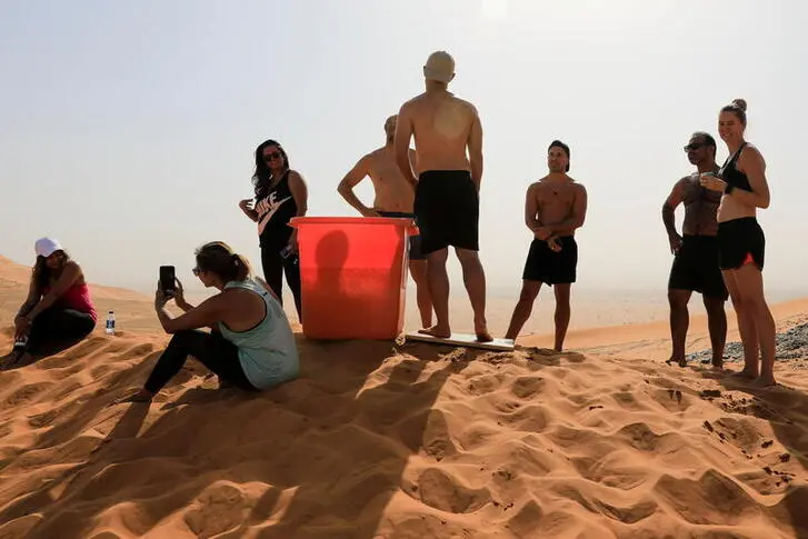 Ice baths bring relief in the heat of UAE desert