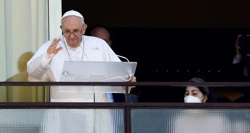 Pope Francis appears in public for first time since surgery