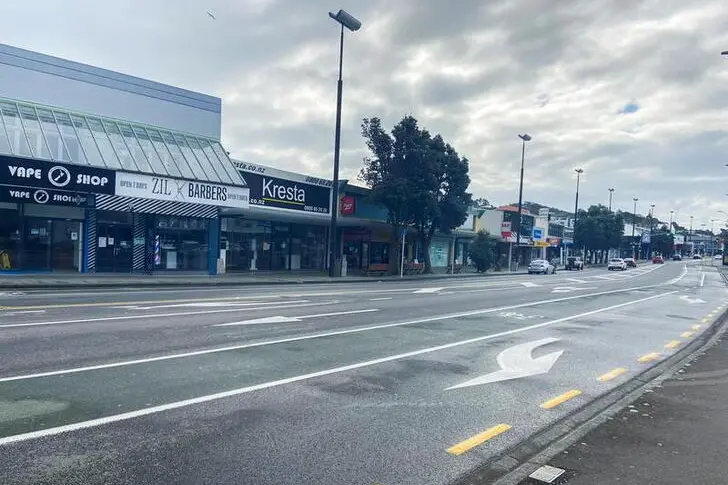 An empty street is seen as a lockdown to curb the spread of cases of the coronavirus disease (COVID-19) remains in place in Wellington, New Zealand, August 20, 2021.  , Reuters Images/Praveen Menon