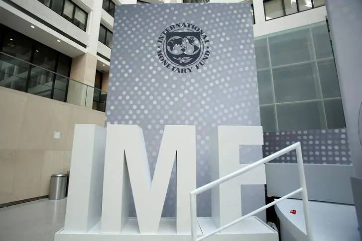 International Monetary Fund logo is seen inside the headquarters at the end of the IMF/World Bank annual meetings in Washington, U.S., October 9, 2016. Image used for illustration. , Reuters/Yuri Gripas
