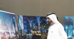 محمد بن راشد يطلع على التصميم النهائي لساحة الوصل بإكسبو 2020